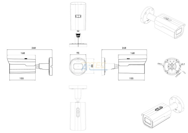 ATEC-I5P-090 IP-видеокамера, 5 Мп, белый
